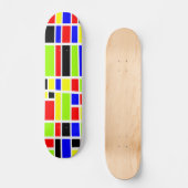 Kleurrijke rechthoeken 03 skateboard (Voorkant)