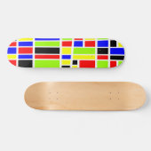Kleurrijke rechthoeken 04 - Oude school Skateboard (Horizontaal)