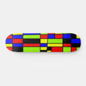 Kleurrijke rechthoeken 05 skateboard (Horizontaal)