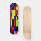 Kleurrijke rechthoeken 05 skateboard (Voorkant)