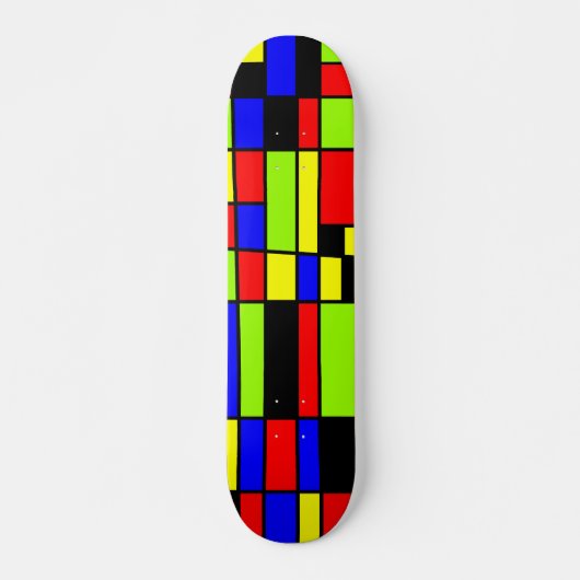 Kleurrijke rechthoeken 05 skateboard (Voorkant)