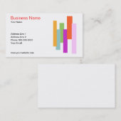 Kleurrijke rechthoeken Sjabloon voor visitekaartje (Voorkant / Achterkant)