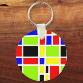 Kleurrijke rechthoeken sleutelhanger (Voorkant)