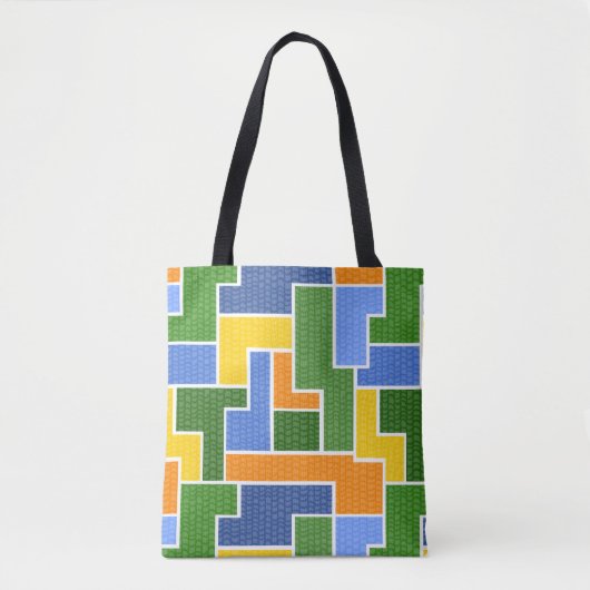 Kleurrijke rechthoeken tote bag (Voorkant)