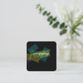 Kleurrijke rechthoeken (transparantie) vierkante visitekaartje (Staand voorkant)