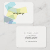 Kleurrijke rechthoeken (transparantie) visitekaartje (Voorkant / Achterkant)