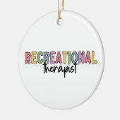 Kleurrijke Recreatietherapeut Keramisch Ornament (Links)