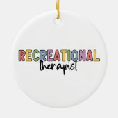 Kleurrijke Recreatietherapeut Keramisch Ornament (Achterkant)