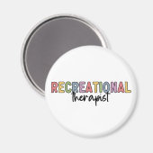 Kleurrijke Recreatietherapeut Magneet (Voorkant / Achterkant)