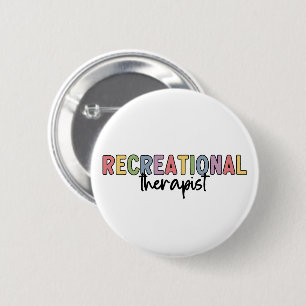 Kleurrijke Recreatietherapeut Ronde Button 5,7 Cm