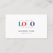 Kleurrijke Rectangle Business Logo QR Code Company Visitekaartje (Voorkant)