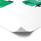 Kleurrijke Recycling Afvalwagens Bins Aangepaste N Poster (Hoek)