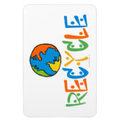 Kleurrijke recycling magneet (Verticaal)