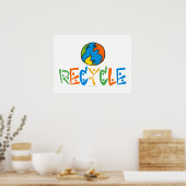 Kleurrijke recycling poster (Keuken)