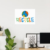 Kleurrijke recycling poster (Thuiskantoor)
