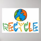 Kleurrijke recycling poster (Voorkant)