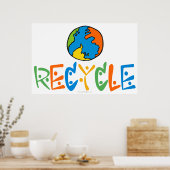 Kleurrijke recycling poster (Keuken)