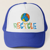 Kleurrijke recycling trucker pet (Voorkant)