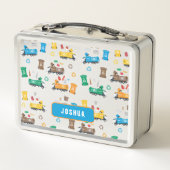 Kleurrijke recyclingvuilniswagens en -bakken (Achterkant)