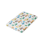 Kleurrijke recyclingvuilniswagens en -bakken badmat (Gekanteld)