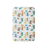 Kleurrijke recyclingvuilniswagens en -bakken badmat (Voorkant Verticaal)