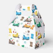 Kleurrijke recyclingvuilniswagens en -bakken bedankdoosjes (Achterkant)