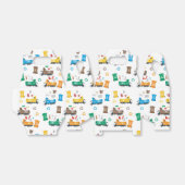 Kleurrijke recyclingvuilniswagens en -bakken bedankdoosjes (Uitgevouwen)