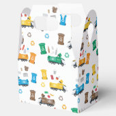 Kleurrijke recyclingvuilniswagens en -bakken bedankdoosjes (Geopend)