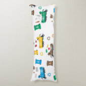 Kleurrijke recyclingvuilniswagens en -bakken lichaamskussen (Voorkant Verticaal)