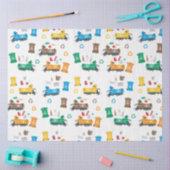 Kleurrijke recyclingvuilniswagens en -bakken tissuepapier (Craft)