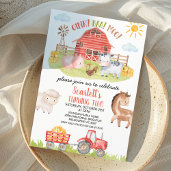Kleurrijke Red Barn Boerderij Dieren Verjaardag ui Kaart