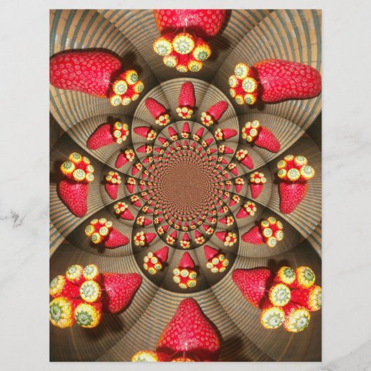 Kleurrijke Red Delight: Strawberry Kaleidoscope Ar (Voorkant)