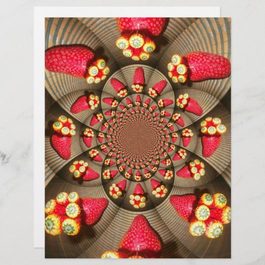 Kleurrijke Red Delight: Strawberry Kaleidoscope Ar (Voorkant / Achterkant)