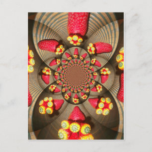 Kleurrijke Red Delight: Strawberry Kaleidoscope Ar Briefkaart