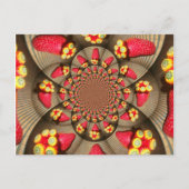 Kleurrijke Red Delight: Strawberry Kaleidoscope Ar Briefkaart (Voorkant)
