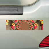 Kleurrijke Red Delight: Strawberry Kaleidoscope Ar Bumpersticker (Op auto)