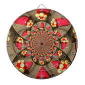 Kleurrijke Red Delight: Strawberry Kaleidoscope Ar Dartbord (Voorkant)