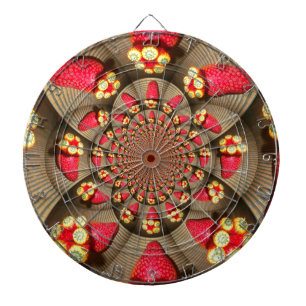 Kleurrijke Red Delight: Strawberry Kaleidoscope Ar Dartbord