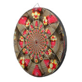 Kleurrijke Red Delight: Strawberry Kaleidoscope Ar Dartbord (Voorkant Rechts)