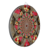 Kleurrijke Red Delight: Strawberry Kaleidoscope Ar Dartbord (Voorkant Links)