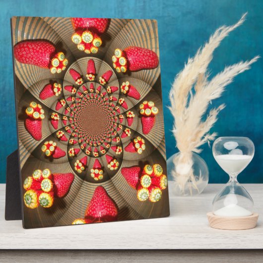 Kleurrijke Red Delight: Strawberry Kaleidoscope Ar Fotoplaat (Zijkant)