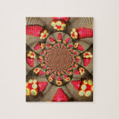 Kleurrijke Red Delight: Strawberry Kaleidoscope Ar Legpuzzel (Verticaal)