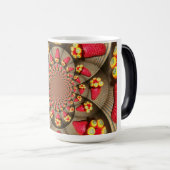 Kleurrijke Red Delight: Strawberry Kaleidoscope Ar Magische Mok (Voorkant rechts)