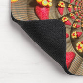 Kleurrijke Red Delight: Strawberry Kaleidoscope Ar Muismat (Hoek)