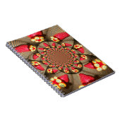 Kleurrijke Red Delight: Strawberry Kaleidoscope Ar Notitieboek (Rechterzijde)