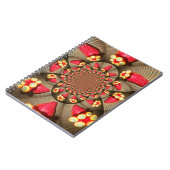 Kleurrijke Red Delight: Strawberry Kaleidoscope Ar Notitieboek (Linkerzijde)