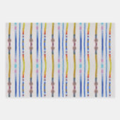 Kleurrijke Reeds inpakpapier vellen set van 3 (Voorkant 2)