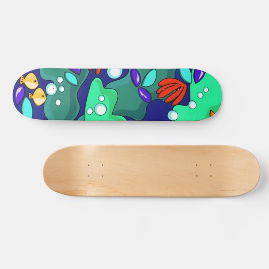 Kleurrijke Reef Fish Skateboard Deck (Horizontaal)