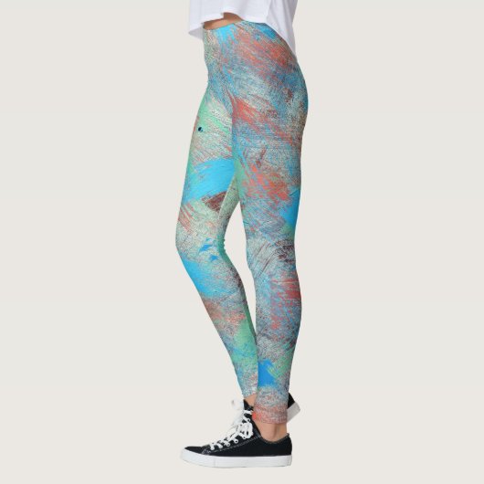 Kleurrijke reeks: abstracte achtergrondtextuur. leggings (Links)