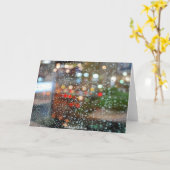 Kleurrijke Regen - Wenskaart Kaart (Gele Bloem)